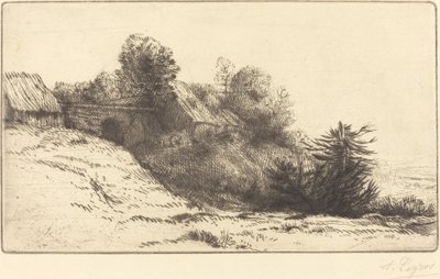 Vista de uma fazenda, 2ª placa (La ferme du Bienheureux) de Alphonse Legros