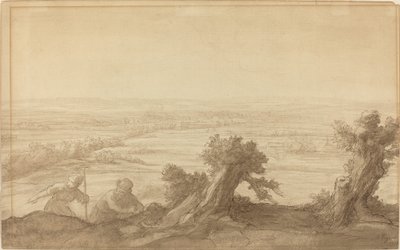 Vista sobre o país plano de Alphonse Legros