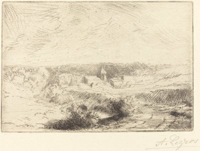 Aldeia de Wimille, perto de Boulogne (Village de Wimille, pres Boulogne) de Alphonse Legros