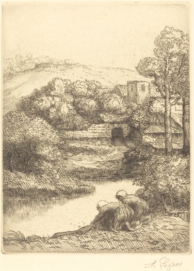 Lavanderia, chamada "As Lavadeiras" de Alphonse Legros