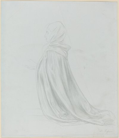 Mulher em um manto de Alphonse Legros