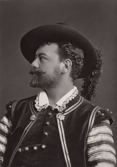 Retrato de Victor Maurel (1848-1923) Barítono francês como Don Giovanni de Mozart - fotografia de Alphonse Justin Liebert (1827-1914) de Alphonse Liebert
