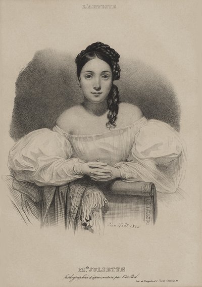 Retrato de Mademoiselle Juliette Drouet. de Alphonse Leon Noel