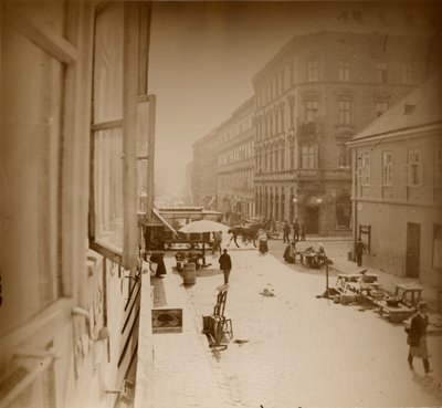 [Vista da janela do apartamento de Mucha, perto da Amalienstrasse, Munique]. de Alphonse Maria Mucha