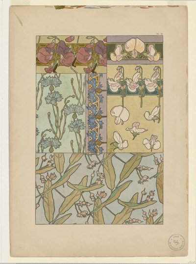 Documentos Decorativos: Ervilhas de Alphonse Mucha