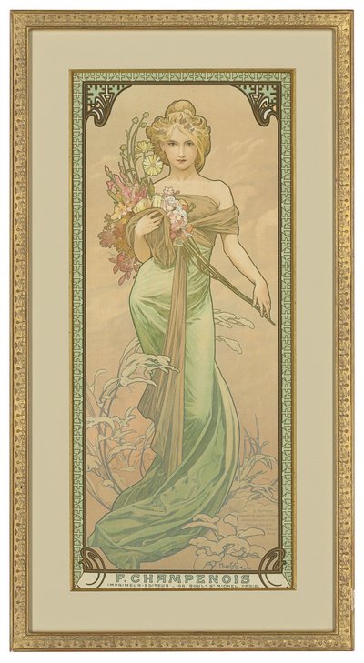 Four Seasons: Primavera de 1900 de Alphonse Mucha