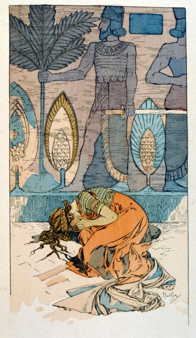 Ilustração de Alphonse Mucha de "Rama" um poema em três atos de Paul Verola. ca.1898. Mucha (1860 1939). foi pintor de "Art Nouveau checo". de Alphonse Mucha