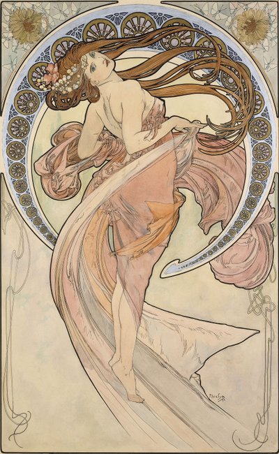 A dança, 1898 de Alphonse Mucha