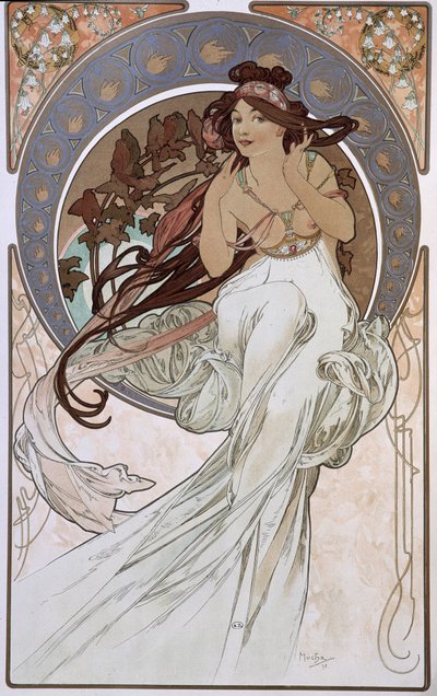 La Musique - por Mucha de Alphonse Mucha