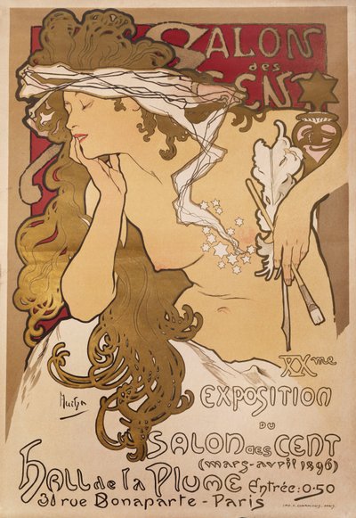 Salon des Cent, 1896 de Alphonse Mucha