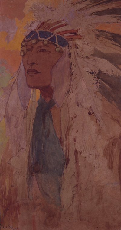 O índio, 1904 de Alphonse Mucha