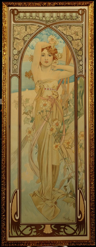 Os horários do dia: Daytime Dash de Alphonse Mucha