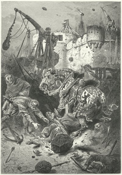 A morte de Simon de Montfort no Cerco de Toulouse de Alphonse Marie de (after) Neuville