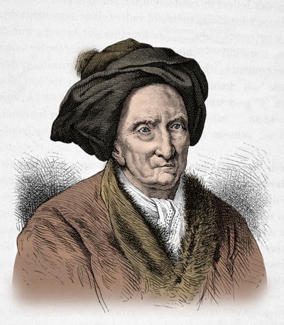 Retrato de Bernard Le Bouyer de Fontenelle (Gravura) de Alphonse Marie de Neuville
