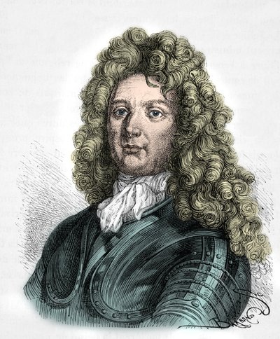 Retrato de Sebastien Le Prestre, Marquês de Vauban (Gravura) de Alphonse Marie de Neuville