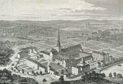 Vista da Abadia de Port Royal (Gravura) de Alphonse Marie de Neuville
