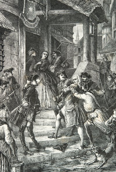 Voltaire é preso em Frankfurt de Alphonse Marie de Neuville