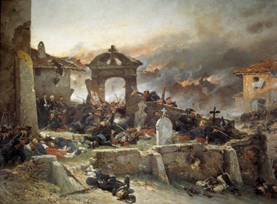 Guerra de 1870: "O cemitério de São Privas, 18 de Agosto de Alphonse Marie de Neuville