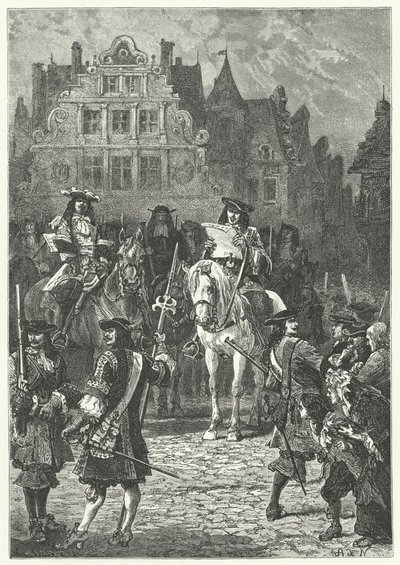 Proclamação da revogação do Édito de Nantes por Luís XIV, 1685 de Alphonse Marie de after Neuville