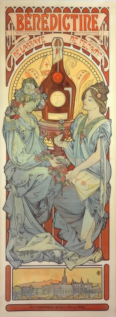 beneditino de Alphonse Mucha