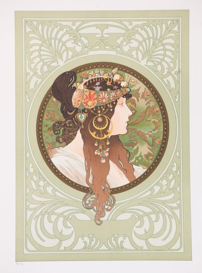 Chefes bizantinos: Morena, 1897. de Alphonse Mucha