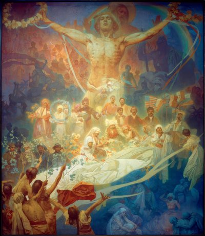 A Apoteose dos Eslavos. Eslavicismo para a Humanidade (XX.c.) de Alphonse Mucha