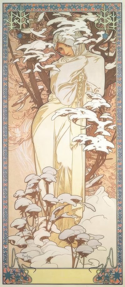 o Inverno de Alphonse Mucha