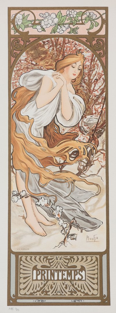 As estações. Primavera de 1897. de Alphonse Mucha