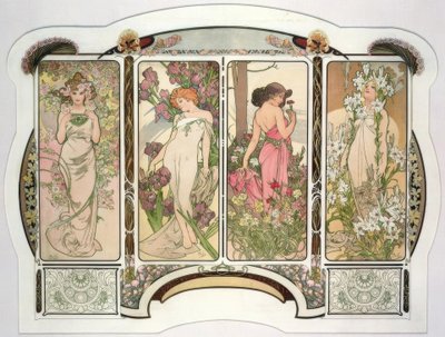 As flores de Alphonse Mucha