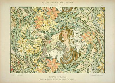 lírio de Alphonse Mucha