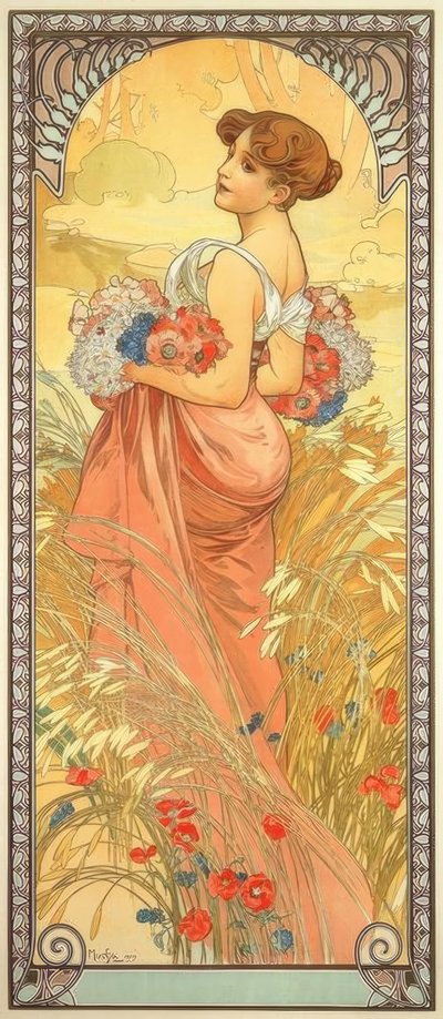 o Verão de Alphonse Mucha