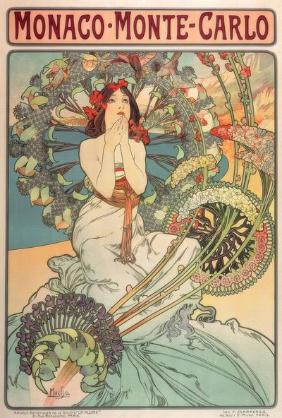 Mónaco - Monte Carlo de Alphonse Mucha