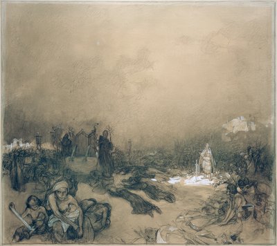 Após a Batalha do Monte Vítkov de Alphonse Mucha
