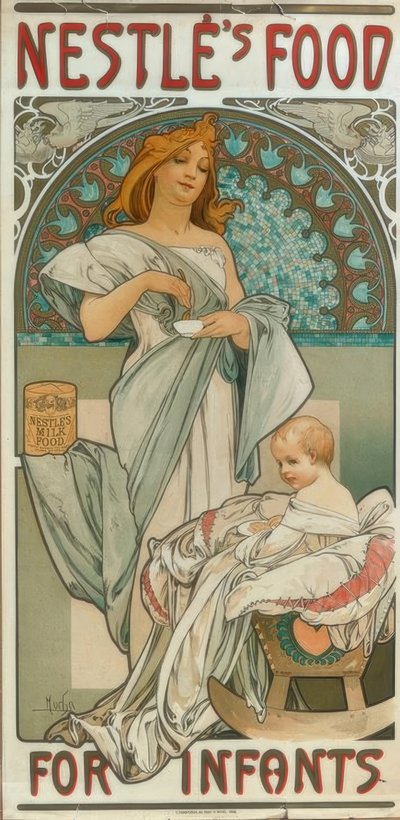Alimentos da Nestlé para Bebês de Alphonse Mucha