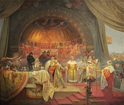 Ottokar II da Boêmia. A união das dinastias eslavas O ciclo A epopeia eslava de Alphonse Mucha