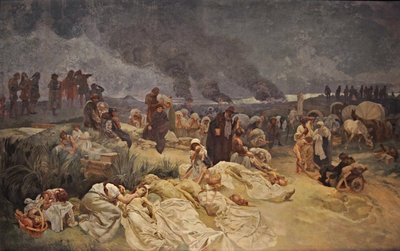 Petr Chelcicky na Vodnany O ciclo da epopeia eslava de Alphonse Mucha