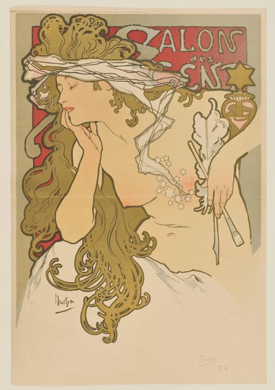[Salão dos Cem. Março-abril de 1896 (prova antes da publicação)] de Alphonse Mucha