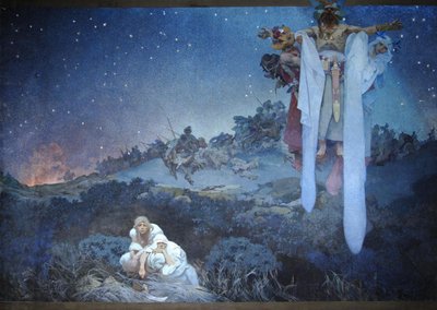Eslavos em sua pátria original, 1911 de Alphonse Mucha