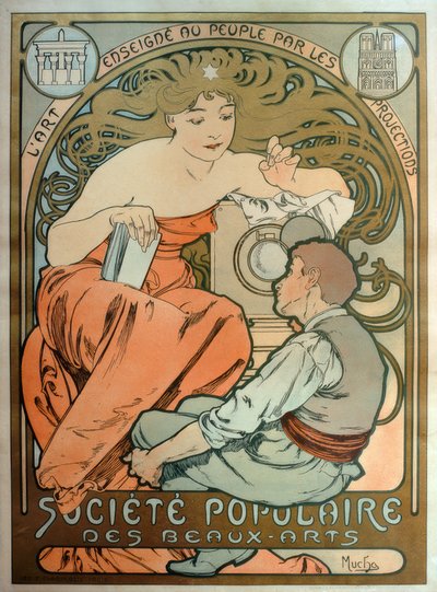 Sociedade Popular de Belas Artes - Arte ensinada ao povo de Alphonse Mucha