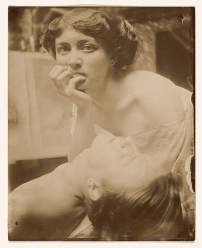 Estudo para um painel decorativo, 1908 (impressão em gelatina prateada) de Alphonse Mucha