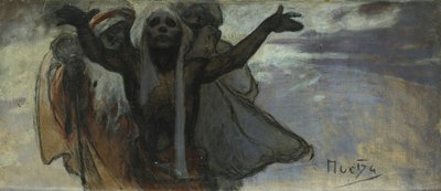 Estudo para a epopeia eslava de Alphonse Mucha