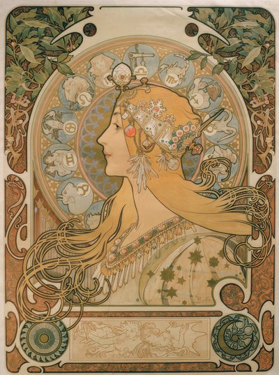 zodíaco de Alphonse Mucha