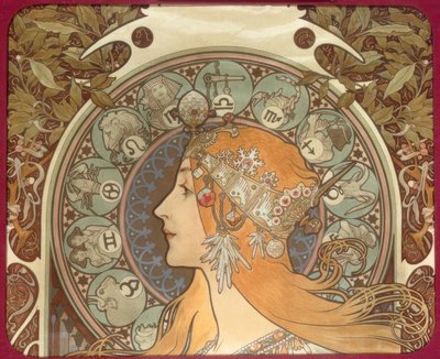 zodíaco de Alphonse Mucha