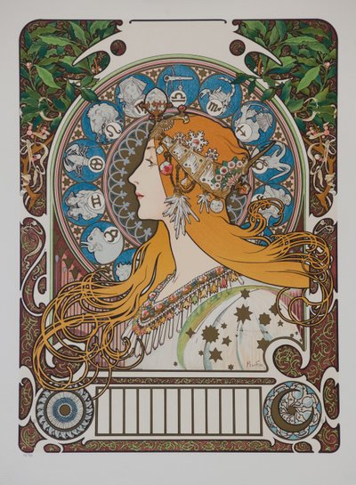 Zodíaco Zodíaco, 1896. de Alphonse Mucha