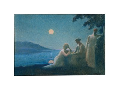 Sob um raio de lua, c.1895 de Alphonse Osbert