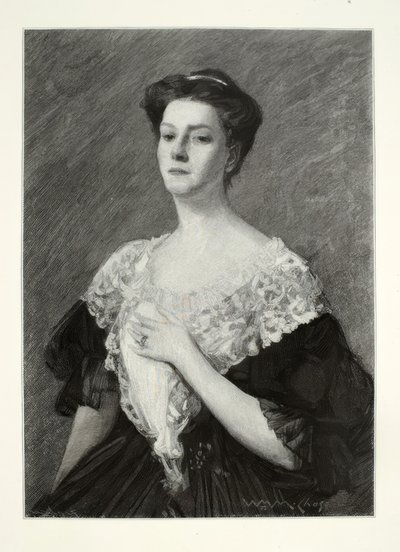 Retrato de uma Mulher de Alsace Henry Wolf