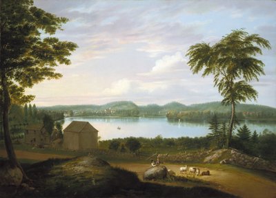Vista de Springfield no rio Connecticut, 1819 de Alvan Fisher