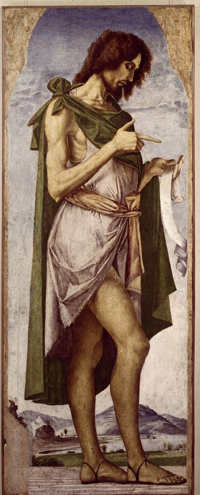 São João Batista, c.1480 (óleo sobre tábua) de Alvise Vivarini