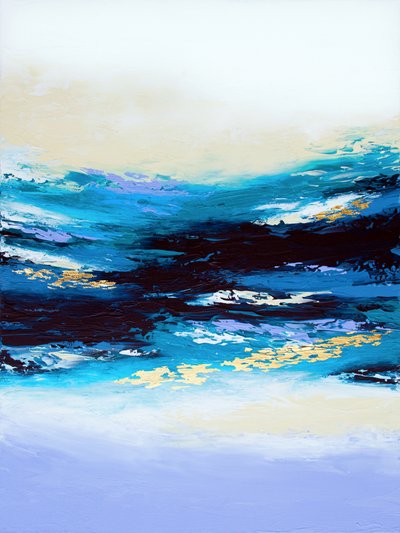 Obras abstratas «Indigo Waves» de Alyson Storms