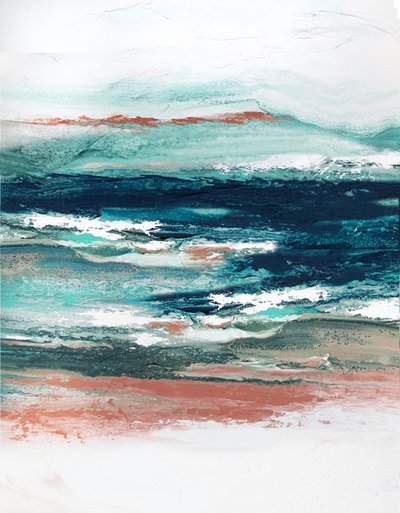 Abstrato Costeiro Azul Profundo de Alyson Storms